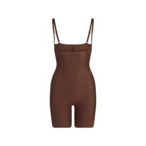 Skims Sqaure Neck Cocoa Mid Thigh Bodysuit - NWOT - Small